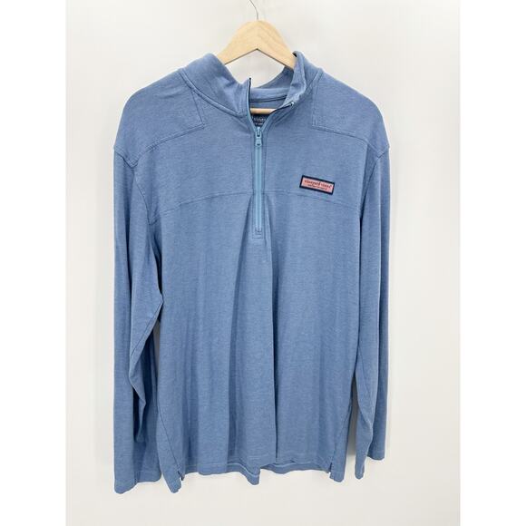Vineyard Vines Pullover Men XL Blue Edgartown Shep Long Sleeve 1/4 Zip Preppy - Picture 1 of 8